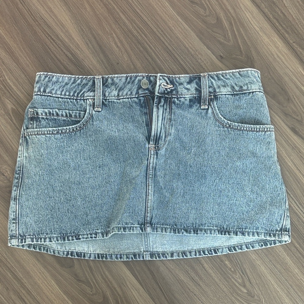 Hollister Blue Denim Mini Skirt